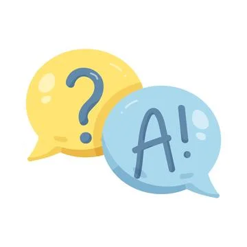 Illustration of question and answer Stock Illustration