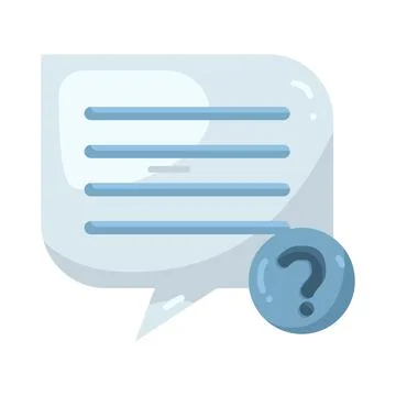 Illustration of question bubble 스톡 일러스트
