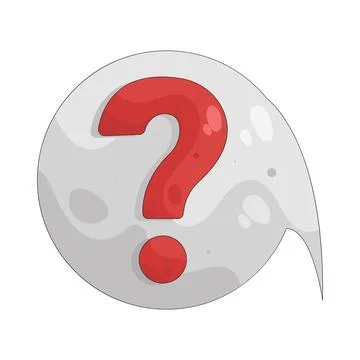 Illustration of question bubble Stock Illustration