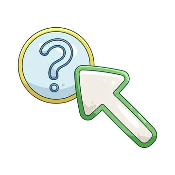 Illustration of question mark with an arrow Stock Illustration