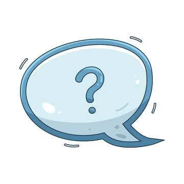 Illustration of question mark in a bubble Stock Illustration