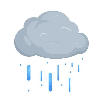 Illustration of rain cloud 스톡 일러스트