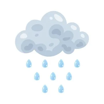 Illustration of rain cloud 스톡 일러스트