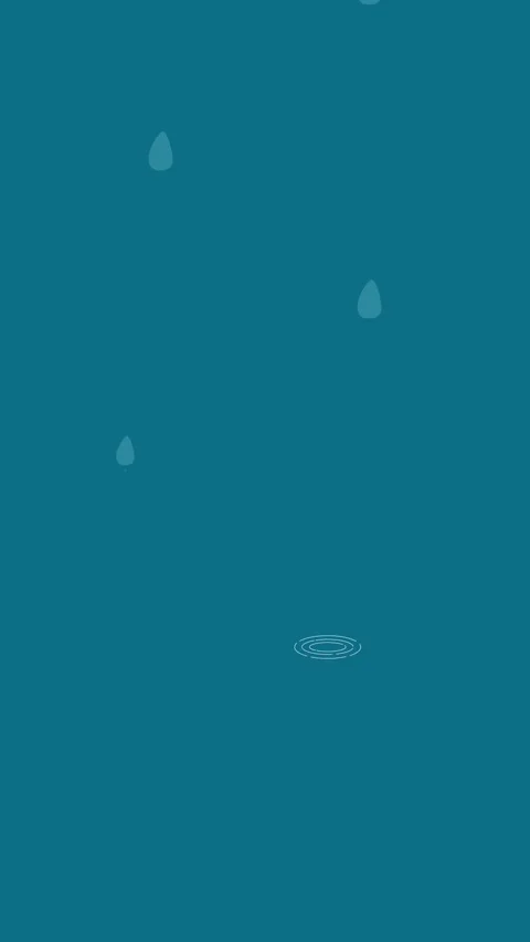 An illustration of raindrops falling. Blue background. Stock Footage 336375729