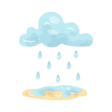 Illustration of raining cloud Stock Illustration