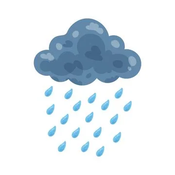 Illustration of rainy cloud Stock Illustration