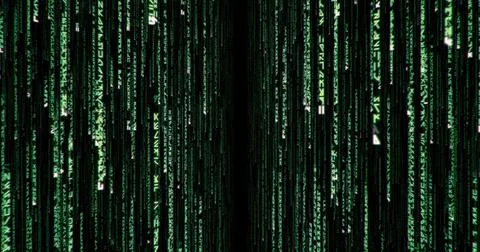 Illustration of random falling number characters of Matrix digital background Stock Illustration