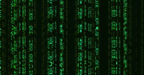 Illustration of random falling number characters of Matrix digital background Stock Illustration