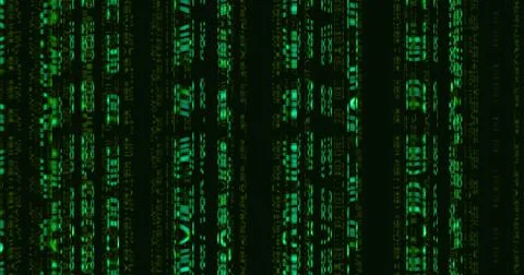 Illustration of random falling number characters of Matrix digital background Stock Illustration