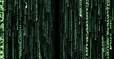 Illustration of random falling number characters of Matrix digital background Stock Illustration