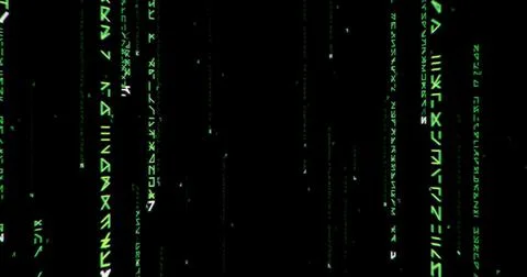 Illustration of random falling number characters of Matrix digital background Stock Illustration