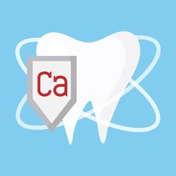 Illustration of a readable healthy tooth. Stock Illustration