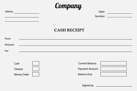 Illustration of receipt template Stockillustratie