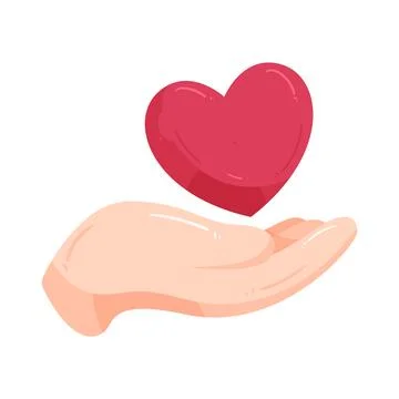 Illustration of receiving heart Stock Illustration