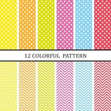 Illustration of rectangular pattern shapes with dots and stripes Illustrazione stock