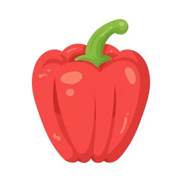Illustration of red bell pepper Stock Illustration