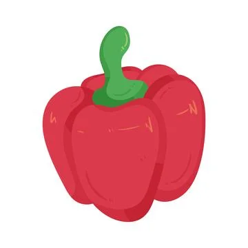 Illustration of red bell pepper Stock Illustration
