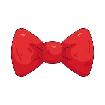 Illustration of red bow tie Stock Illustration