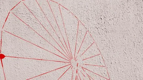 Illustration of a red circular pattern. Stock Illustration