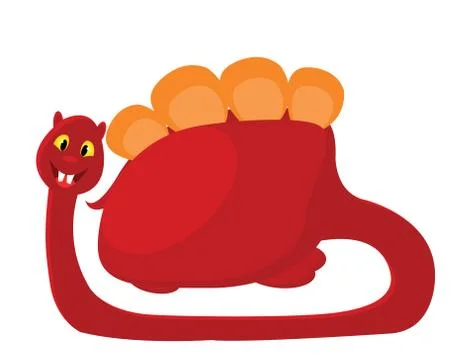 Illustration of a red dino Stock Illustration