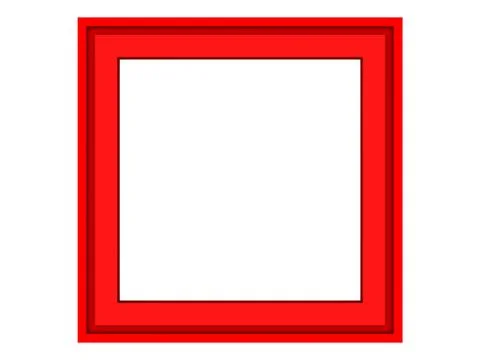 A illustration of a red empty frame Stock Illustration