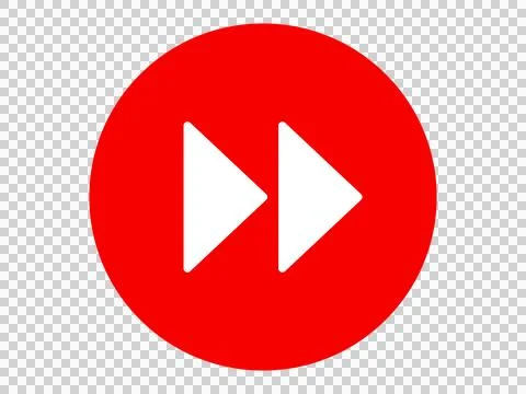 Illustration of a red fast-forward button icon Stock Illustration