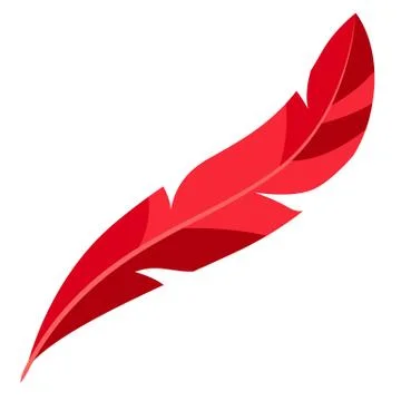 Illustration of red feather. Stock-Illustration