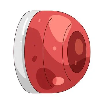 Illustration of red fire button Stockillustratie