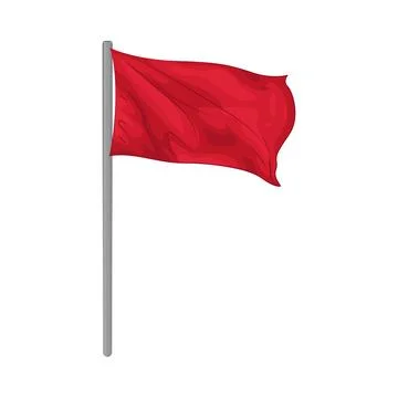 Illustration of Red flag 스톡 일러스트