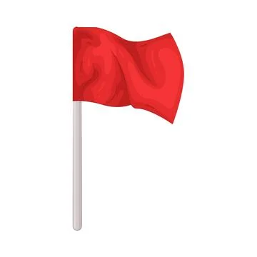 Illustration of red flag 스톡 일러스트