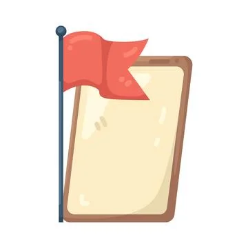 Illustration of red flag 스톡 일러스트
