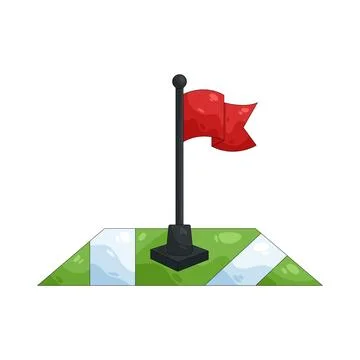 Illustration of red flag 스톡 일러스트