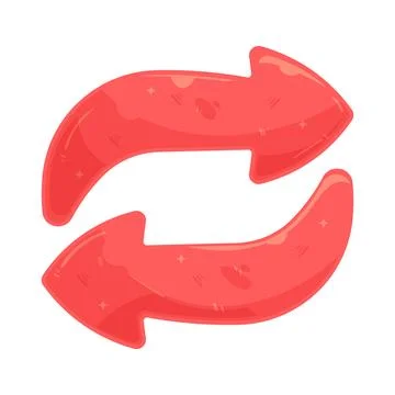 Illustration of red glossy repeat arrows Stock Illustration