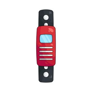 Illustration of red LED strip light Stock Illustration