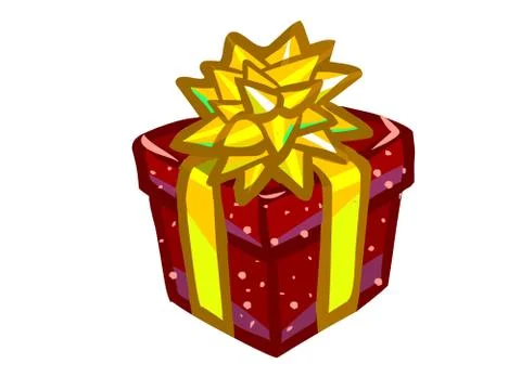 The illustration of a red present box. Stock Illustration