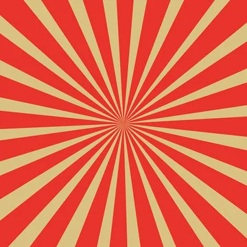 Illustration of red rays on light green background 스톡 일러스트