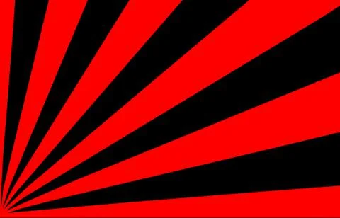 Illustration of a red rays symbol isolated on black background Stock Illustration