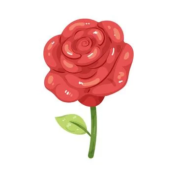 Illustration of red rose flower Stock Illustration