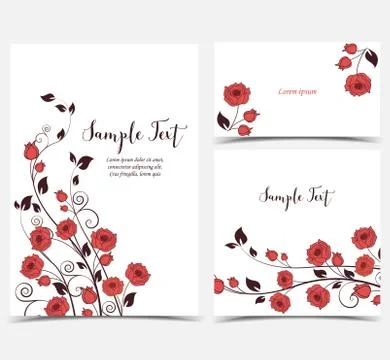 Illustration of red roses Stock Illustration
