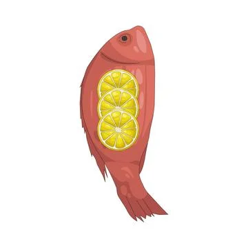 Illustration of Red snapper fish Illustrazione stock