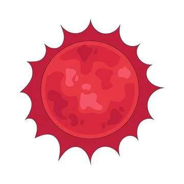 Illustration of red sun Stock Illustration