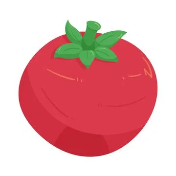 Illustration of red tomato Stockillustratie