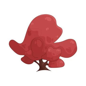 Illustration of red tree Stock Illustration