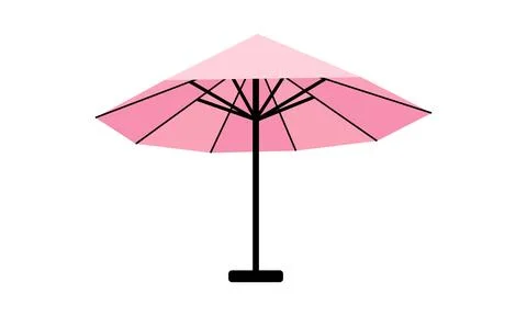 Illustration of a red umbrella2 Stock Illustration