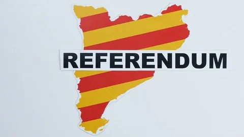 Illustration, referendum in Catalonia Video stock 80726711