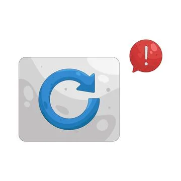 Illustration of refresh alert 스톡 일러스트