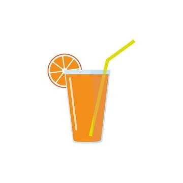 Illustration of a Refreshing Orange Drink Stock Illustration