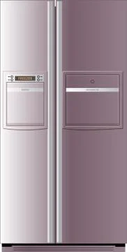 Illustration of refrigerator, with white background vector 1-eps Stock Illustration