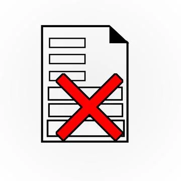 Illustration rejected document Stock Illustration