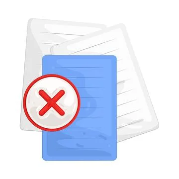 Illustration of rejected document イラスト素材